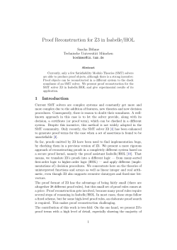 Proof Reconstruction for Z3 in Isabelle/HOL