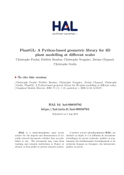 A Python-based geometric library for 3D plant modelling at different