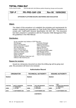 3.3 Offshore HSE Authority