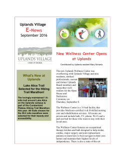 September e-News - Uplands Village