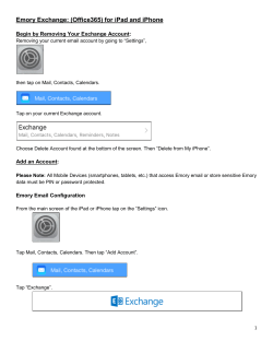 Emory Exchange: (Office365) for iPad and iPhone