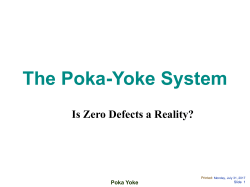 Poka-Yoke - Elsmar.com