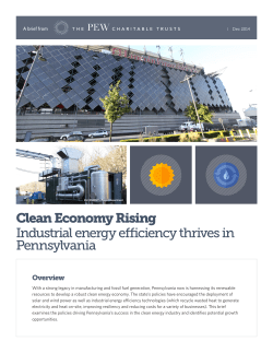 Clean Economy Rising - The Pew Charitable Trusts