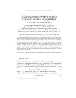 a more lenient stopping rule for line search algorithms