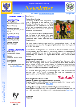 Newsletter - Marmion Primary School