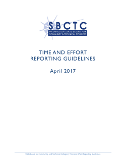 TIME AND EFFORT REPORTING GUIDELINES - OGMS