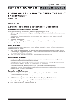 TEC 26 Living Walls - Environment Design Guide