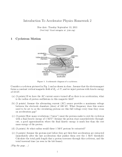 Introduction To Accelerator Physics Homework 2