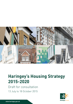 Haringey`s Housing Strategy 2015-2020