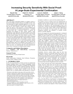 Increasing Security Sensitivity With Social Proof: A Large