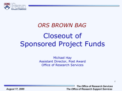 Fund Closeout