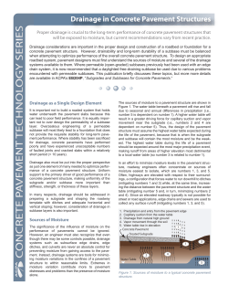 Drainage in Concrete Pavement Structures