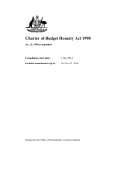 Charter of Budget Honesty Act 1998