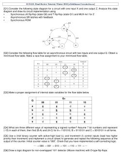Consider the following state diagram for a circuit with one input X