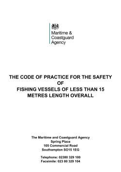 the code of practice for the safety of fishing vessels of less