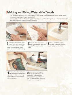 Making and Using Waterslide Decals