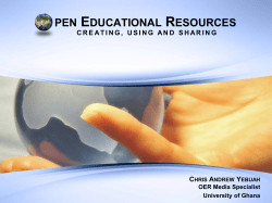 Each CHS department appoints an OER project - AITI-KACE