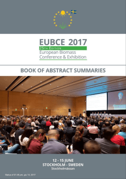 Book Of Abstracts - EUBCE Programme