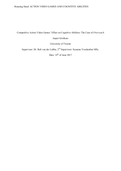 Running Head: ACTION VIDEO GAMES AND COGNITIVE