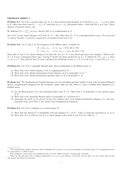 PROBLEM SHEET 1. Problem 0.1. Let Z be a normed space, let X