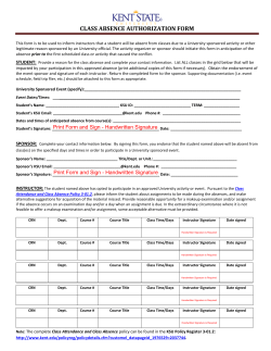 class absence authorization form