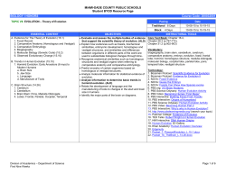 BIOLOGY I HONORS Course Code: 200032001 - Science