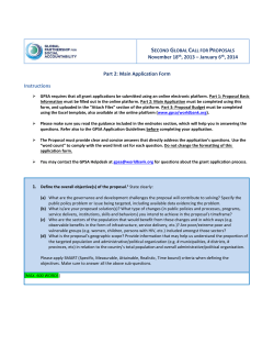 Part 2: Main Application Form