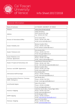 Info Sheet 2017/2018