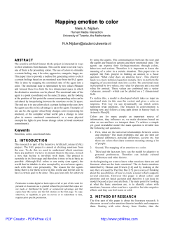 Mapping emotion to color - Human Media Interaction