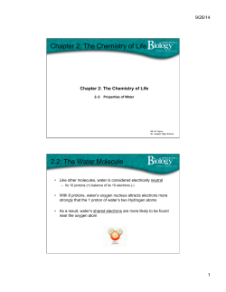 Biology Chapter 2.2 - Saint Joseph High School