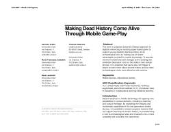 Making Dead History Come Alive Through Mobile Game-Play