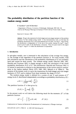The probability distribution of the partition function of the random