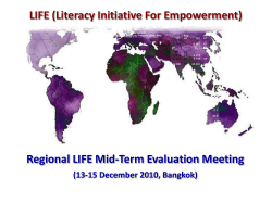 Presentation of Draft Mid Term LIFE Report