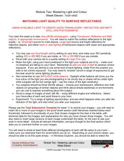 Questionnaire - The Photo School