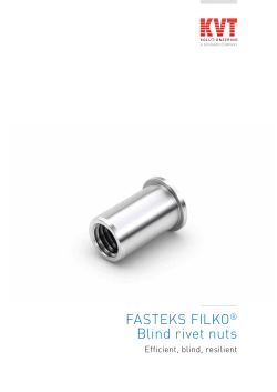 FASTEKS FILKO® Blind rivet nuts | KVT