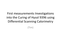 First measurements Investigations into the Curing of
