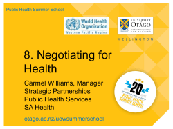 Module 8 - Diplomacy and Negotiation - Carmel Williams