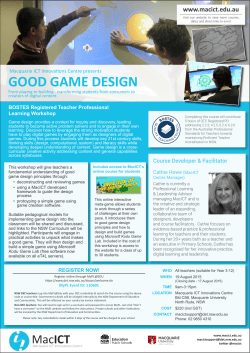 good game design - NSW Department of Education