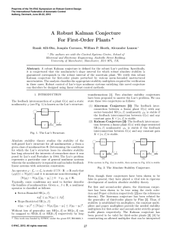 A Robust Kalman Conjecture For First-Order Plants