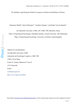 The pupillary light response reflects exogenous