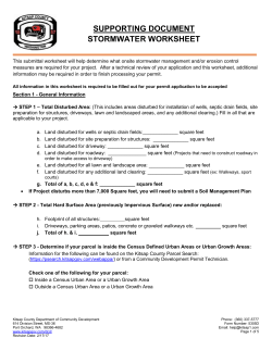Stormwater Worksheet