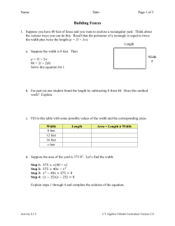 Activity 8.5.5 Building Fences