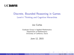 Discrete, Bounded Reasoning in Games - Level