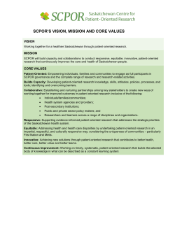 SCPOR Vision, Mission and Values