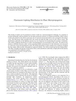 Fluorescent Lighting Distribution for Plant Micropropagation