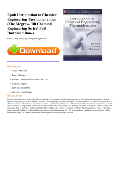 Epub Introduction to Chemical Engineering
