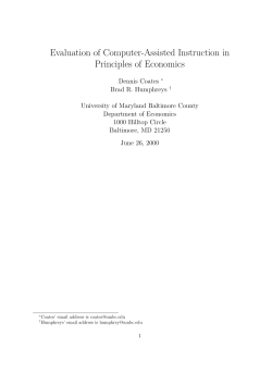 Evaluation of Computer-Assisted Instruction in Principles of Economics