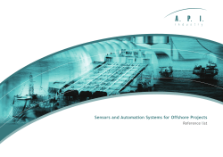 Sensors and Automation Systems for Offshore Projects