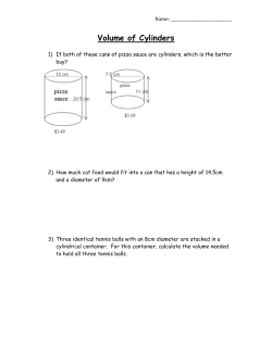 Volume of Cylinders