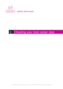 2. Choosing your next career step